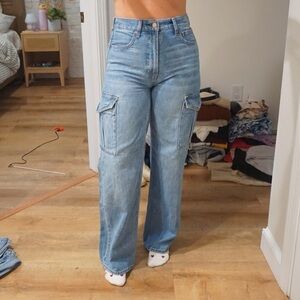 Denim Forum Vintage Blue Wide-Leg Jeans